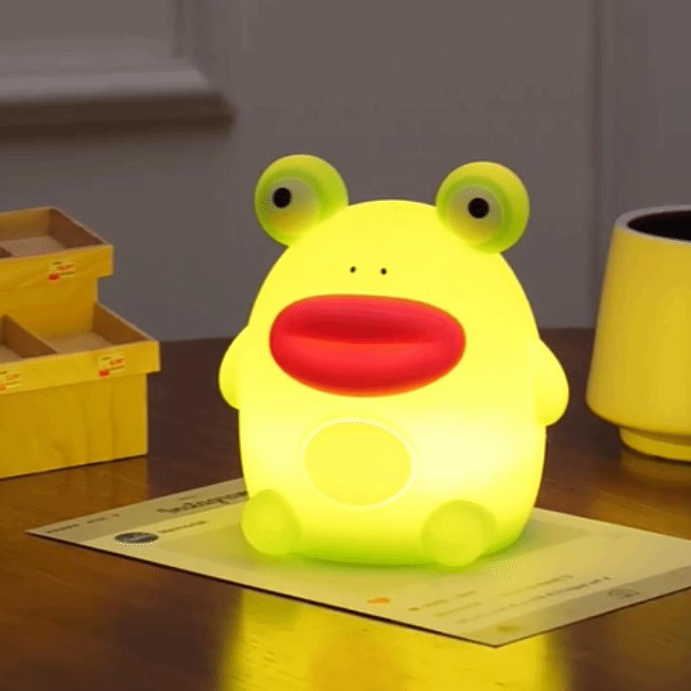 Timing Silicone Frog Night Lamp Cute Bedside Table Lamp Funny Dimmable Nursery Nightlight  Bedrooms