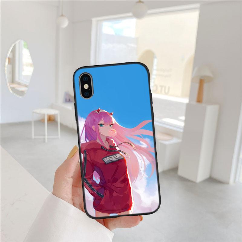 PP64 Zero Two Soft Shell Phone Case for Samsung Galaxy S20 S21 S22 Ultra FE + Plus A21S A22 A24 A25 A26 A30 A30S A31