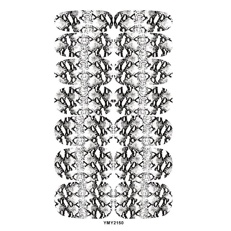 Snake Pattern Waterproof Nail Stickers, European & American Style, Long-Lasting Decals (YMY2141-2151)