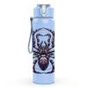 1PC Black Spider Arachnid Pattern 750ml Color Plastic Sports Water Bottle Leakproof Flip Straw Lid Suitable for Sports Office Home Use