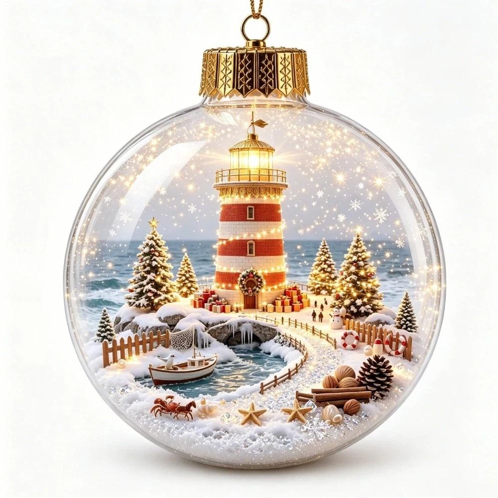 Acrylic Christmas Transparent Ball Pendant Shatterproof Ghost Pendant Ball Halloween Decor