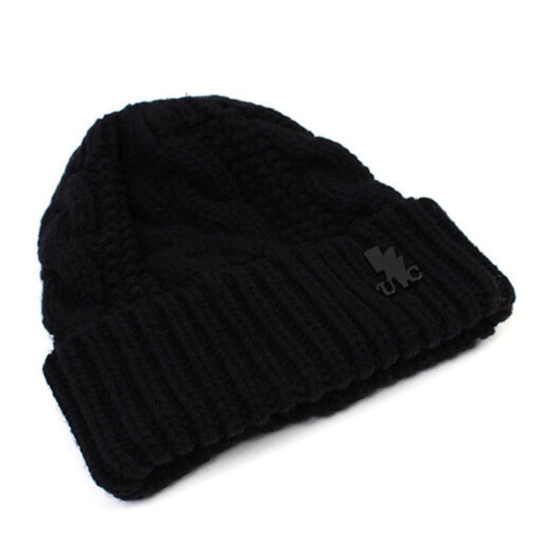 Universal Chemistry Wool Twist Black Beanie