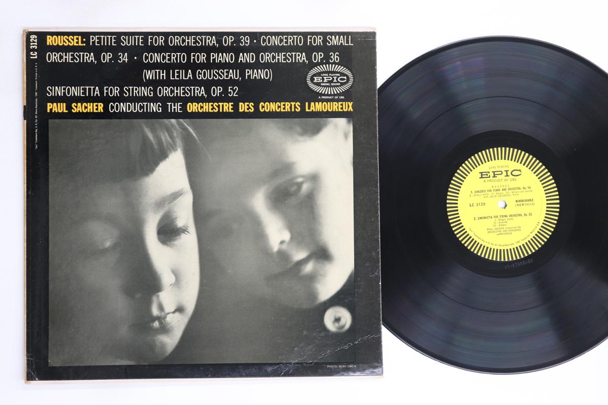 

LP Record PAUL SACHER, ORCHESTRE DES CONCERTS - Roussel Petitte Suite / Concerto Fo LC3129 EPIC 1956 US Classical Used