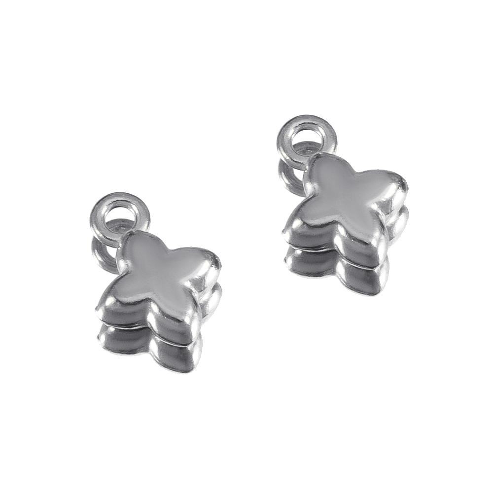 

10pcs Stainless Steel four-leaf clover moon Love Heart Star Pendants for DIY Jewelry Making Bracelets Necklaces Accessories