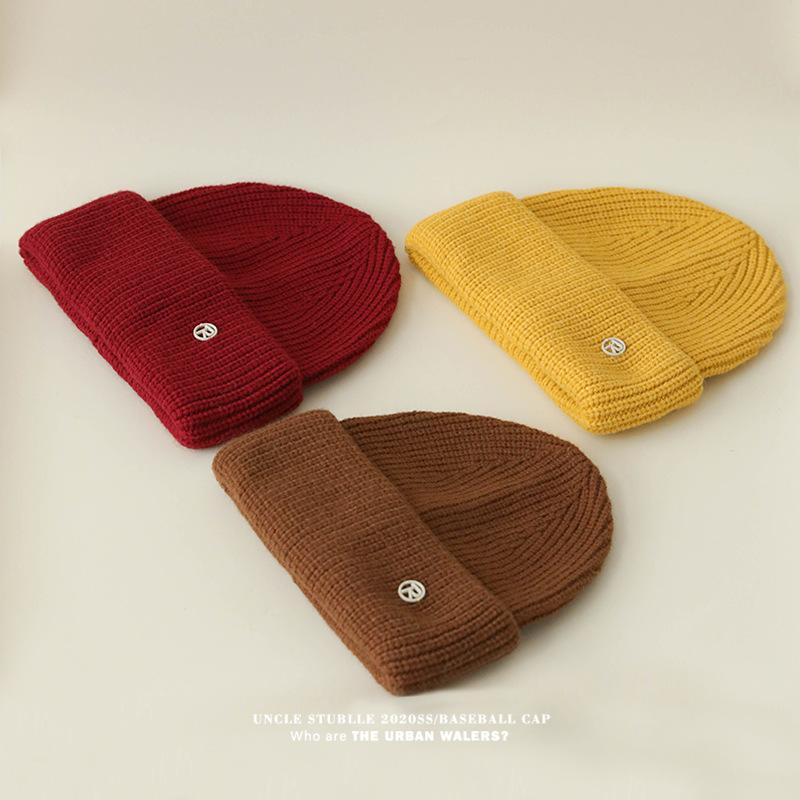 Cold Hats for Men and Women Simple and Versatile Korean Style Woolen Hats To Keep Out The Cold Keep Warm and Show Your Face Small Knitted Hats