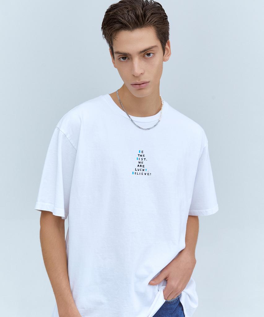Bibiwaibi (Unisex) Old Boy Oversized T-Shirt (White)