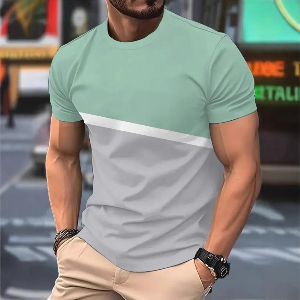 Loose Short Sleeved Summer Men's Clothing Retro Street Solid Color Top
