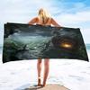 Bath Towel with Dragon Printed,Oversized Beach Towel Absorbent Soft Microfiber Pool Swimming Towels for Adults Teens Large Size