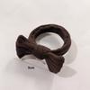 1pcs 5Colors Bow Hair Ring Flocking Tie Ponytail Hair Circle colourful hair band  Girl Accessories
