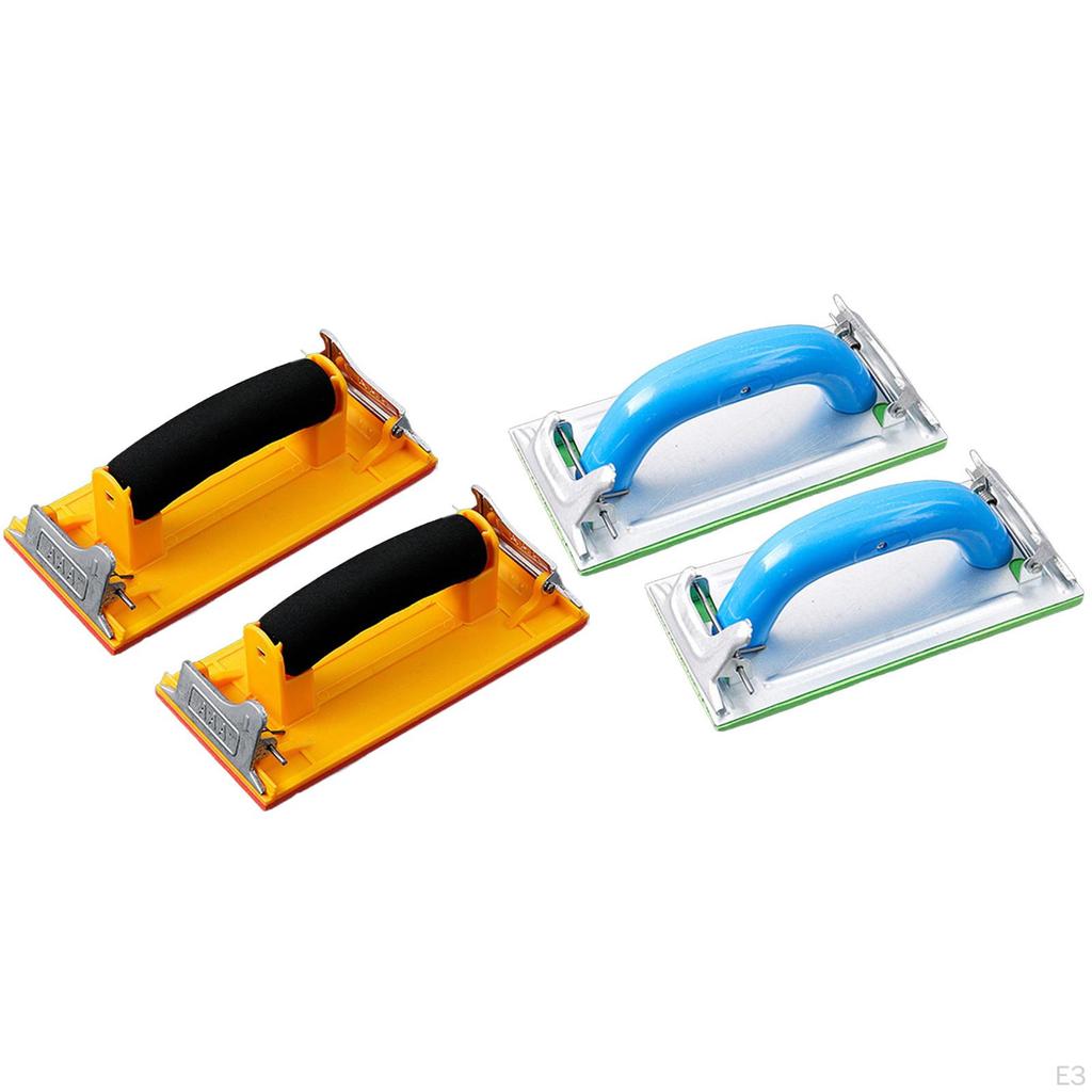 2 stk Håndsliper med Håndtak Sandpapir Metallklemme Bærbar Slipekloss for