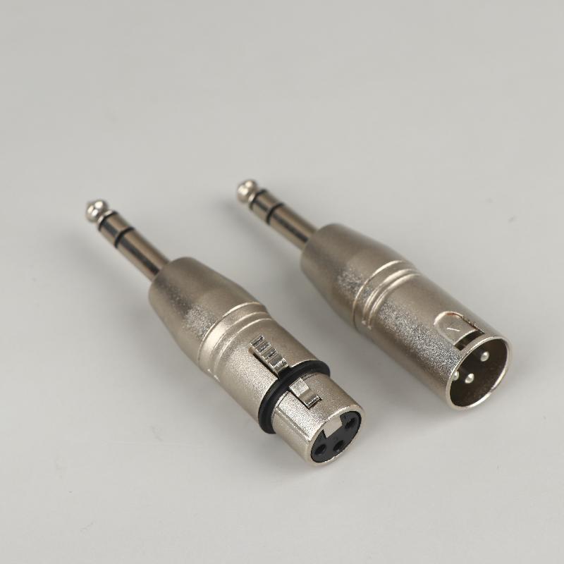 1/2Pcs 6.5Mm Stereo 1/4" Trs Male To Xlr 3Pin Female & Male Stereo Balanced Audio Connectors 1/4 Inch Trs To Xlr Adapter Set