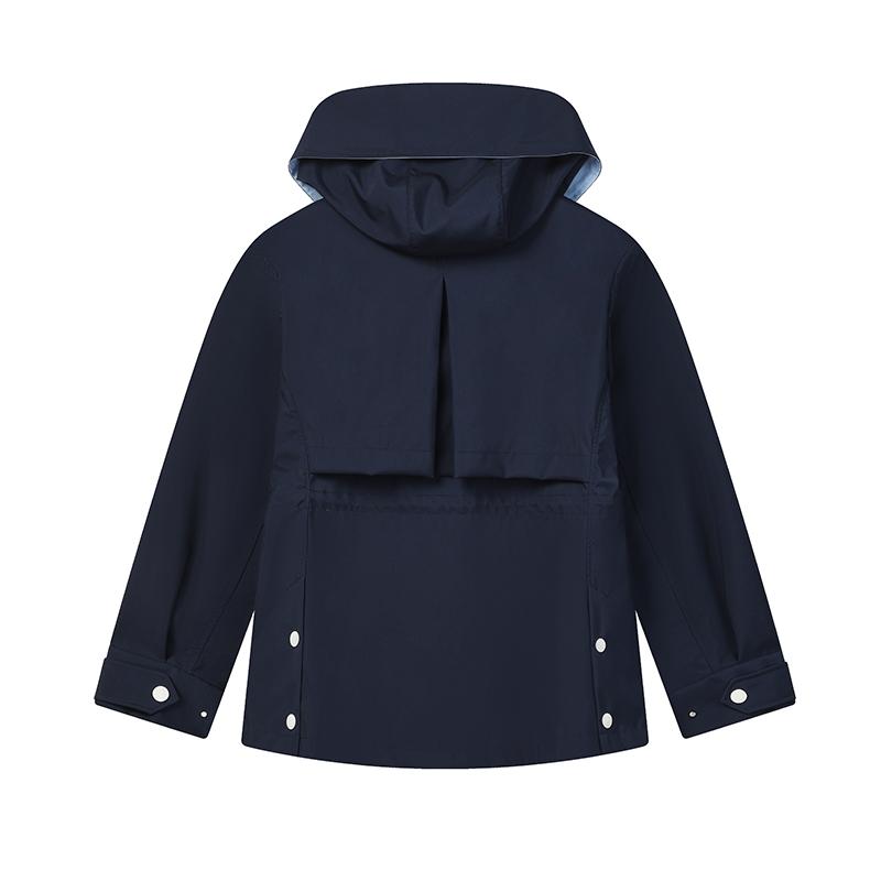 Fila Heritage Classic Minimalist Trendy Retro Sports Casual Everyday Versatile Loose Hooded Woven Jacket Women Jackets Cigarette-Blue F11W628703FDB