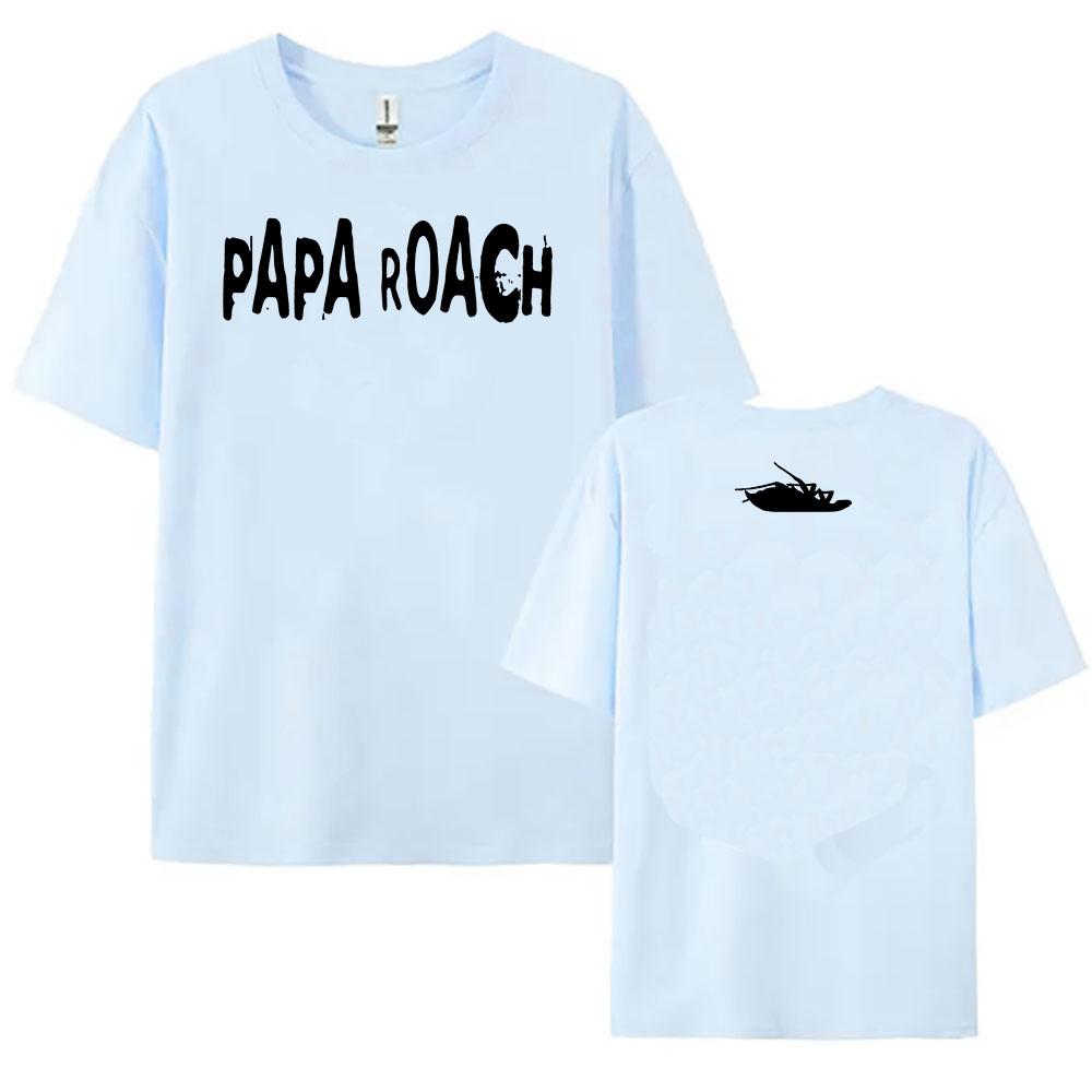 Cotton Summer Tees PAPA ROACH Heavy Mental Band Tshirts Graphic Clothing for Women Short Sleeve Unisex Streetwear O-neck Female Top