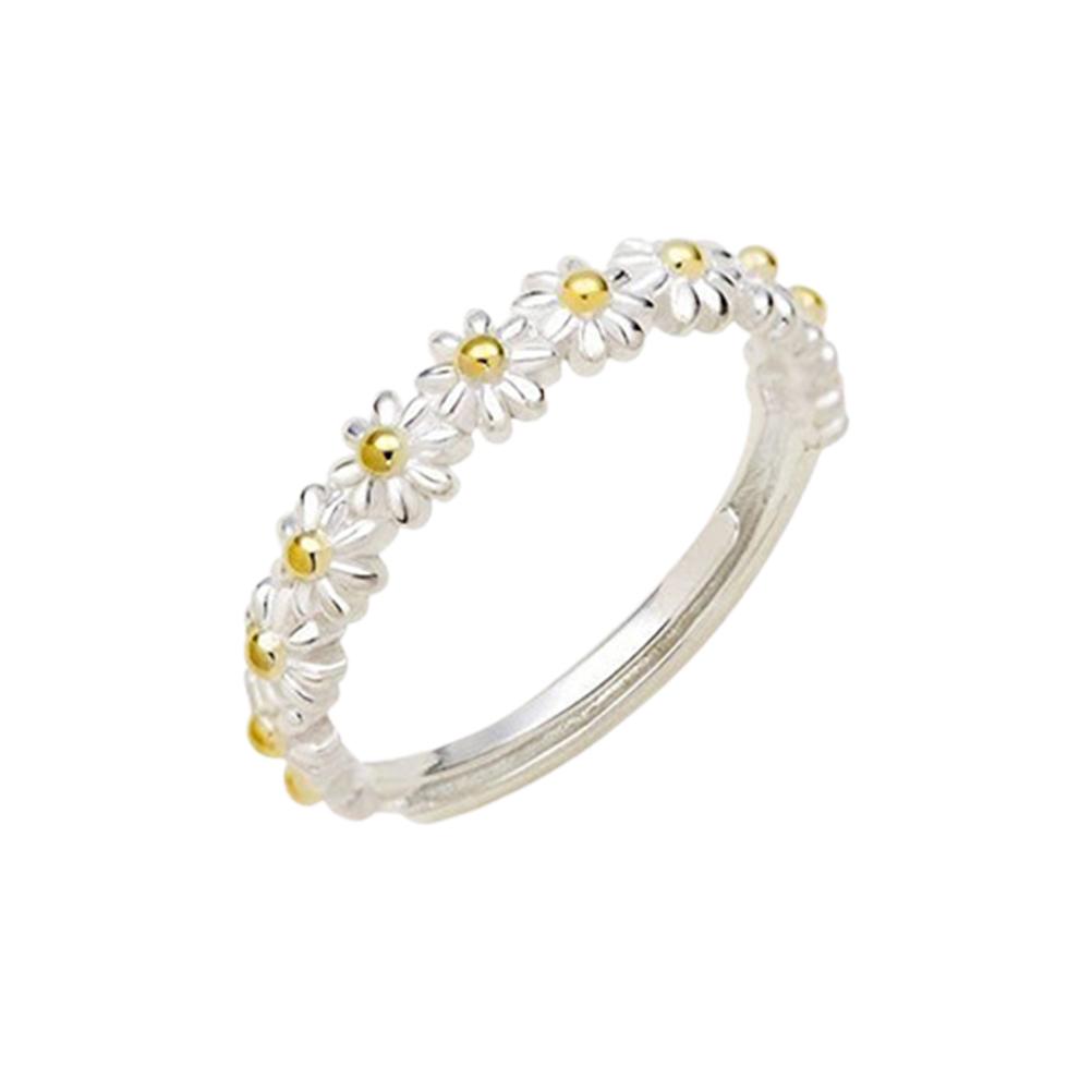Vintage Daisy Rings for Women Adjustable Opening Ring Jewelry Gift for Christmas Birthday Valentine S Day