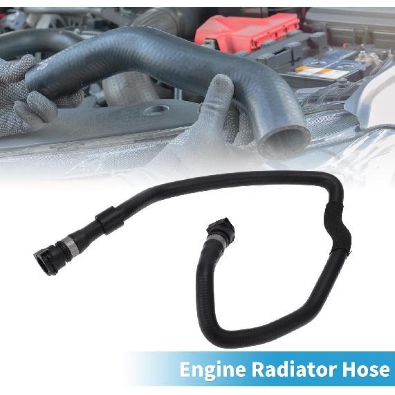 Engine Radiator Hose No.17127580963 Lower Coolant Cooling Hose Pipe Tube Line for BMW 535i 3.0L 2011-2016 Rubber Black