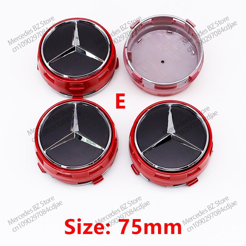 AAVM1 ABS 75MM Car Wheel Center Cap Replacement Hubs Cover Badge For Mercedes Benz AMG A0004000900 Auto Styling Modified Accessories