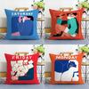 Home Decor Weekday People Illustration Print Pillowcase Pattern Cushion Cover Suitable for Sofa Bedroom Car Pillow Cover
