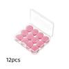12Pcs/Box Reusable Earplugs Silicone Ear Plugs For Sleeping Swimming Traveling Studying Noise Reduction Flexible Ear Plugs