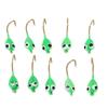 10ks Ice Fishing Jigs Ostnaté zimní jiggingové návnady Příslušenství Miniháček Zelený tvar pulce