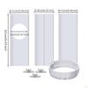 Air Cooler Window Kit Adjustable Cooling Sealing Sliding Hardware for Renters,