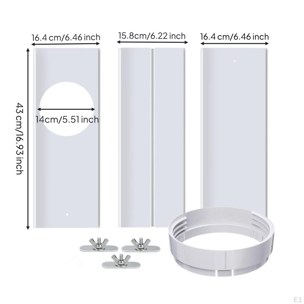 Air Cooler Window Kit Adjustable Cooling Sealing Sliding Hardware for Renters,