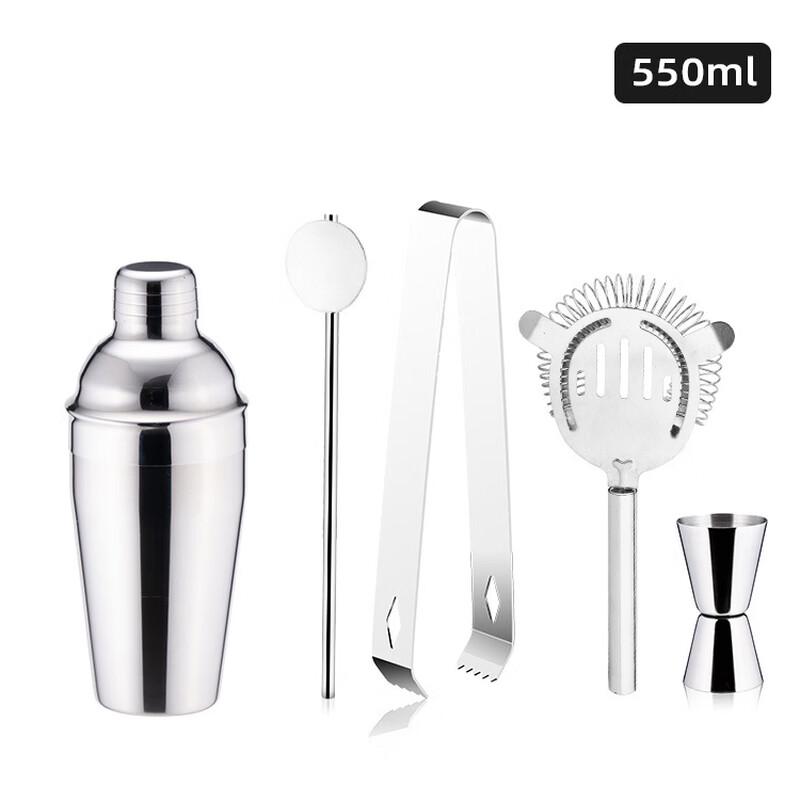 

Shangqi Stainless Steel 5-Piece Cocktail Shaker Set