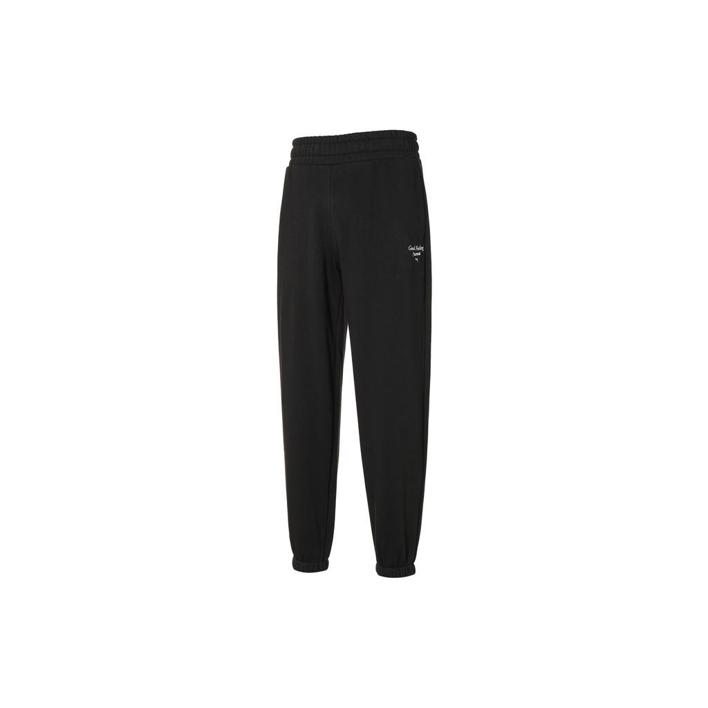 Puma Wellness Club Mid-Rise Drawstring Straight-Leg Cuffed Sweatpants Women Sweatpants Black 534399-01