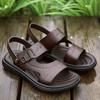 Men's sandals summer slippers comfortable shoes soft soles outside the elderly cool slippers tide 2025