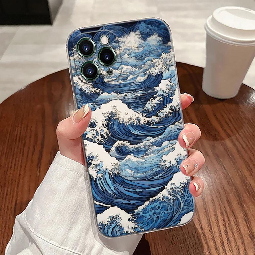 The Great Wave Katsushika Hokusai Case For Apple iPhone 17 16 15 14 13 12 11 Pro Max 16 Plus 16E 17Air 17Pro Phone Cover Funda