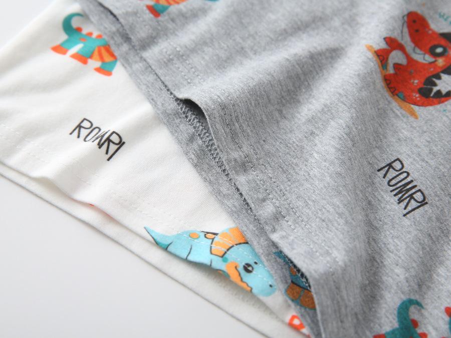 Pojkpolotröja med dinosaurieslag - Långärmad trendig topp med tecknat tryck (2026 Ny ankomst)