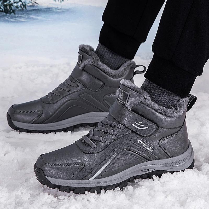 Foot fitness mother cotton shoes winter velvet thickened medium warm cotton boots outdoor non-slip snow boots
