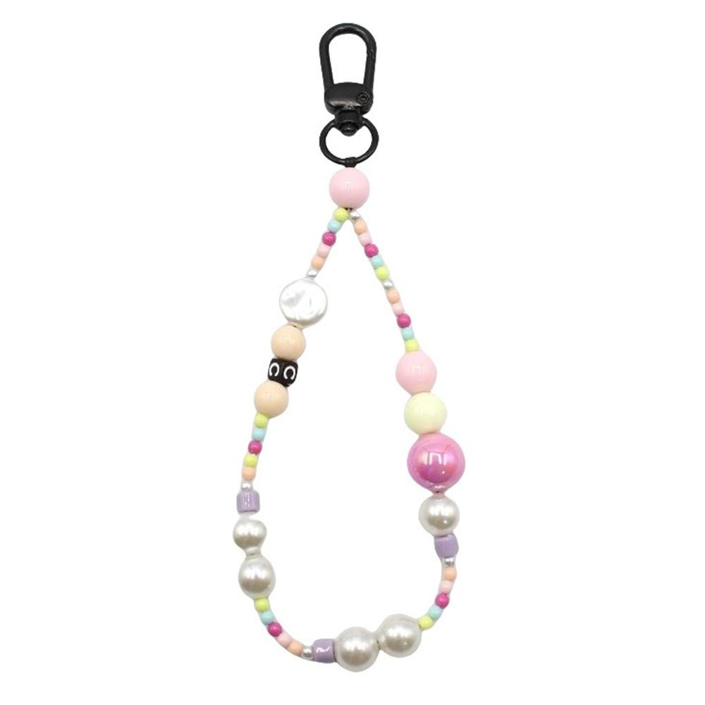 

Phone Charms Strap Acrylic Beaded Wrist Strap for Phone Case with Tether Tab,Total Length: 30cm C