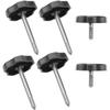 6 Pcs Soft Top Window Frame Door Surround Knob Screw Bolt With Pin Compatible For 2007-2018 Wrangler