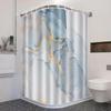 Teal Marble Shower Curtain Turquoise Aqua Modern Abstract Art Shower Curtains for Bathroom Waterproof Polyester Fabric Bathroom