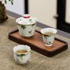 Hand-painted Chinese Ceramic Travel Kung Fu Tea Set