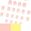 Semplice e fresco fiore corto indossare unghie classico bianco francese pezzo di nail art quadrato corto unghia finta
