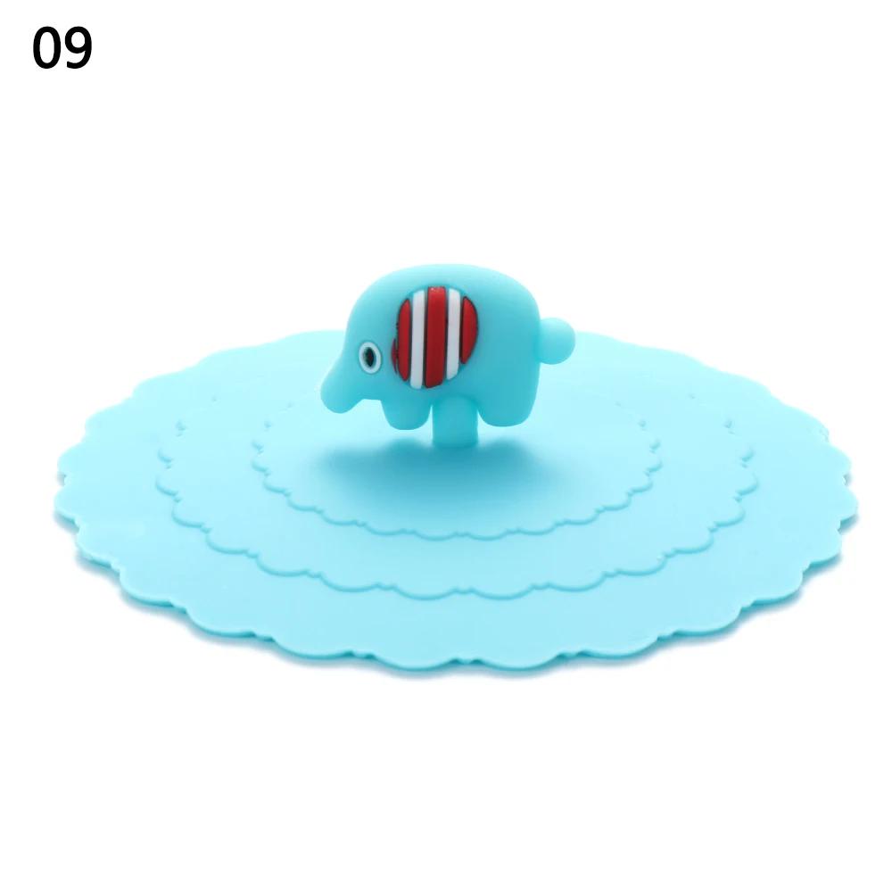 

New 10cm Cartoon Cute Silicone Cup Cover Heat-resistant Leak Proof Sealed Lids Cap Dustproof Cup Cover Tea Coffee Lids