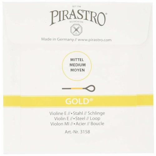 PIRASTRO Gold E-String Loop End Gold Violin Strings E3158 (Set of 2)