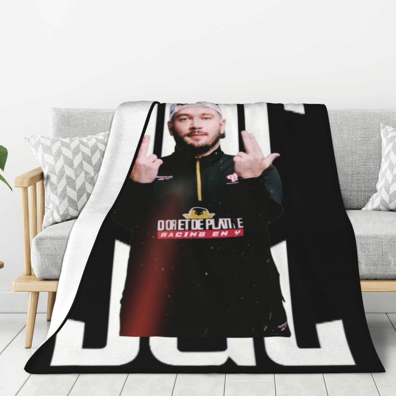 Custom 3D Printed Jul French Rapper Blankets Breathable Soft Flannel Summer Throw Blanket for Sofa Outdoor Bedding