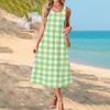 Women Sleeveless Summer Dress Casual Loose Fit Maxi Dress with Pockets Beach Vacation Sundress Lightweight Comfortable