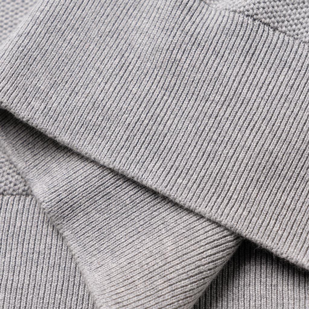 Polo Ralph Lauren Logo Embroidered Half-Zip High Neck Long Sleeve Knit Sweater Men sweater Gray 710932304-002