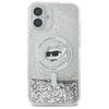 Karl Lagerfeld Klhmp16Slgchsgh Iphone16 6.1 Hardcase Transparent Liquid Glitter Choupette Head Magsafe