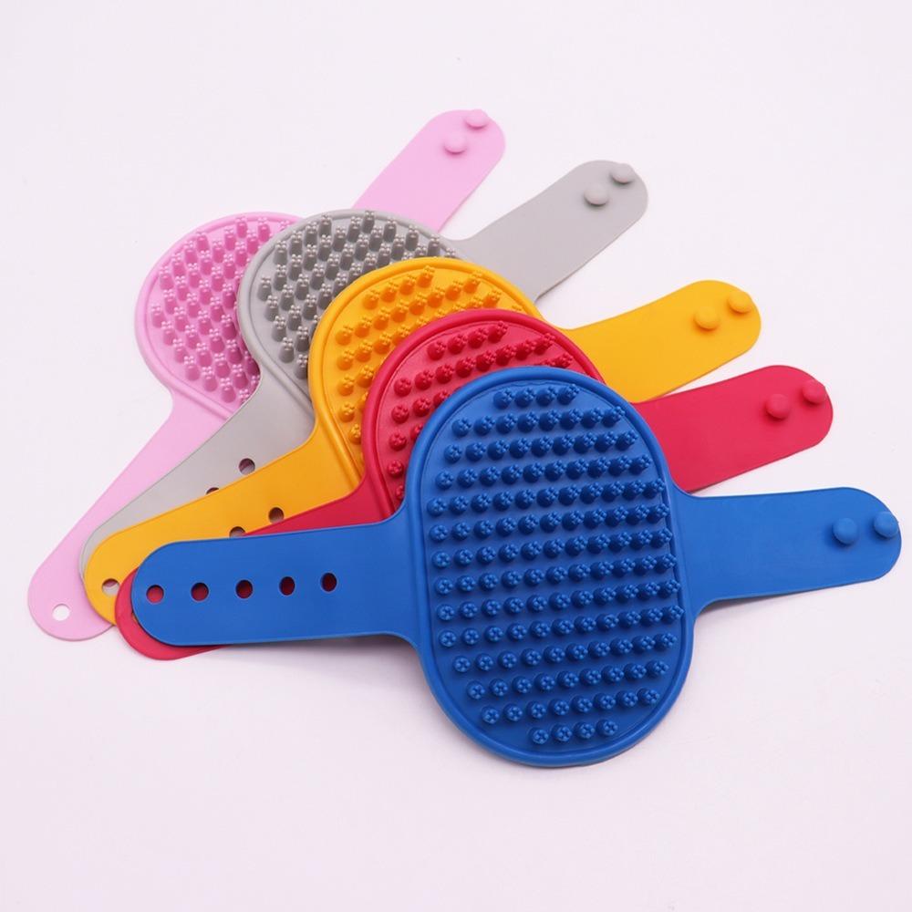 New Multifunctional Soft Rubber Dog Brush Hair Fur Removal with Grip Cat Bath Brush Massage Brush Pet Accessories