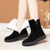 Women's Winter New Shearling High Top Snow Boots Thick Sole Non Slip Thicken Plush Keep Warm Flat Sole Ankle Cotton Boots