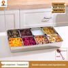 Stainless Steel 8-Grid Ice Powder/Fruit Salad Container