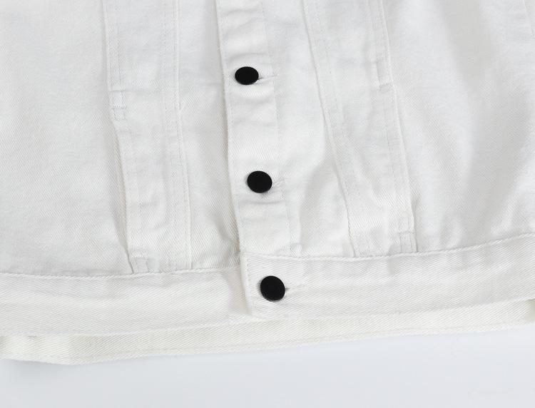 Kule Spring Korean Slim Fit Men's Trendy White Denim Vest