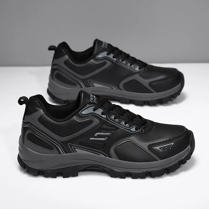 New Men Tactical Boots Waterproof Climbing Shoes Army Lace Up Work Breathable Anti-Slip Outdoor Male Motorcycle Work Hiking Shoe