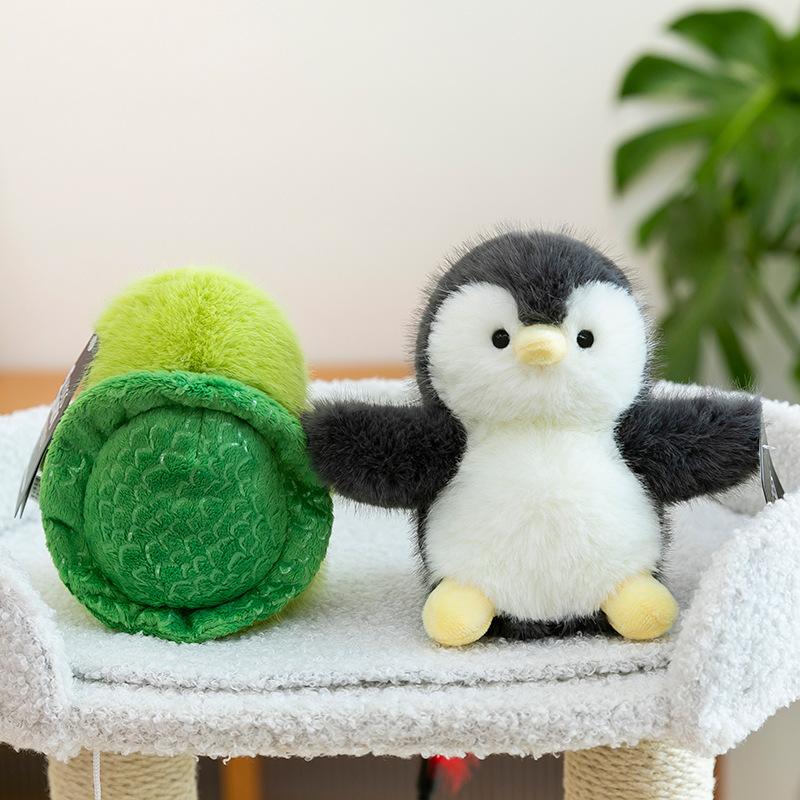 Cute Puff Series Marine Animal Turtle Plush Toy Penguin Seal Doll Children Accompanying Girls Pillow