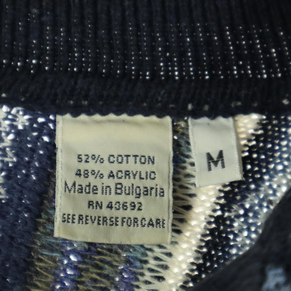 COTTON TRADERS 90s Old Overall handle Long sleeve knit Polo shirt 3D knit Men's Used