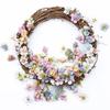 5Pcs Round Natural Rattan Wreath Christmas Rattan Wreath Stem Branch Ring Garland for Wedding Halloween Xmas Home DIY Decor